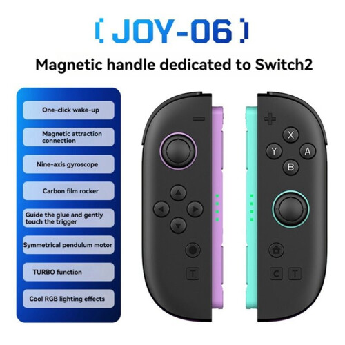 Wireless RGB Controller for  2 6-Axis Gyro Hall Joystick Gamepad RGB Backlight Wireless Gamepad Accessories C 2