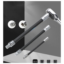 4-Teiliger Flexibler Steckdosenverlängerungsstangen-Satz für 1/2" 1/4" 3/8" Antrieb - Vielseitiges Werkzeugset für Steckdosen