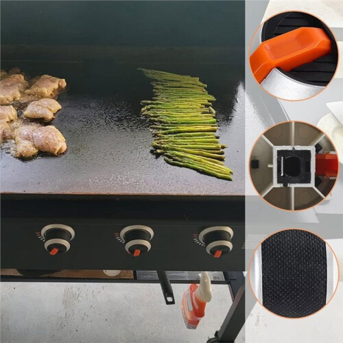 2 Pcs Gas Griddle Grill Orange Knobs Replacement for Blackstone 1666 1517 1554 1825 1836 Gas Griddle Knobs 2