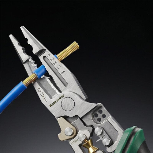 BAOLIAN Wire Stripper with Electrical Test Pen Foldable Cable Cutter Crimper Tool Electrical Folding Pliers Cutting Wire Tools 1