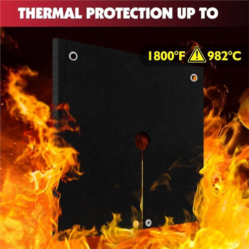 HVAC Tools Welding Blanket Fireproof, 2 Packs Brazing Heat Shield 5mm for Torch Flame Protection 1