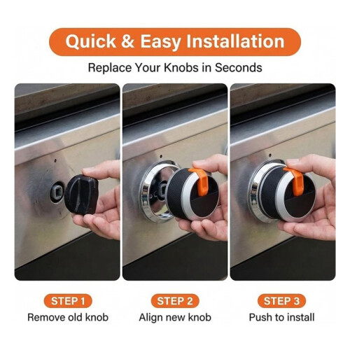 2 Pack Gas Griddle Knobs, Replacement Knobs for Blackstone 1666, 1517, 1554, 1825, 1836, Grill Accessories 2