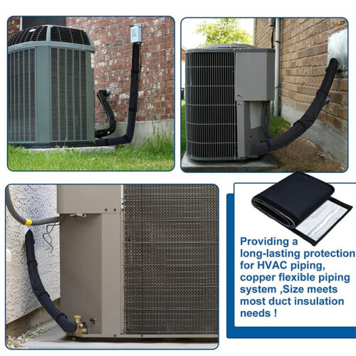 Air Conditioner Pipe Insulation Cover 3 Layer Outdoor Copper Pipe Insulation Sleeve,  Protective Wrap 1