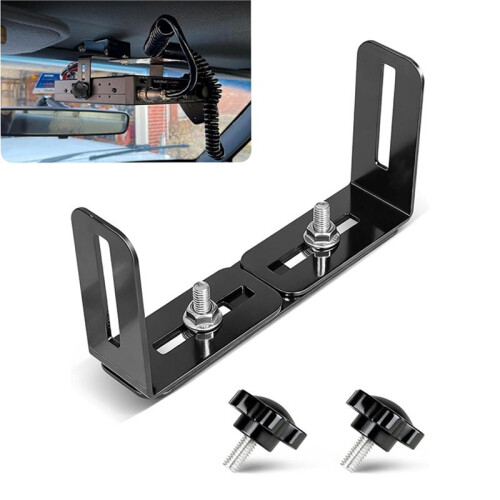 CB Radio Mount Bracket with Knobs Universal Mount for CB Radios- Adajustable 6" to 10" Width Car CB Mount Accessory 2
