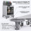 3D Printer Universal Movable Rolling Cart 40-68cm Width Depth with Wheels Leveling Feet for 7