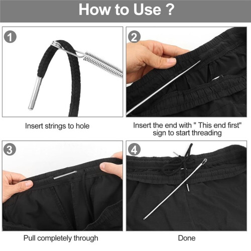 12PCS Drawstring Cord, 57 Inch Drawstring for Sweatpants, Drawstrings Replacement with Easy Threaders and Cord Locks 1
