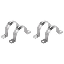 4 Stainless Steel U-Shaped Pipe Clamps, Half Pipe for Pipe Fittings Pipe Clamp -80mm