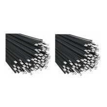 Metal Zip Ties Black 200Pcs 11.8 Inch 304 Stainless Steel Epoxy Coated Cable Tie for Machinery, Vehicles, Farms, Cables