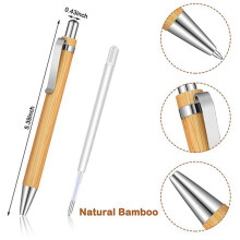 160Pcs Ballpoint Pen Set Bamboo Ballpoint Pen Office & School Supplies Pens & Writing Supplies Gifts, Black Ink