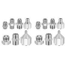 14pcs Airbrush Adaptor,Airbrush Fitting Airbrush Connector Kit Airbrush Threaded Plug for Airbrush Air Compressor