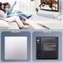 Extern 3D Blu Ray DVD-Enhet, USB 3.0 och Type-C Blu Ray CD DVD-Enhet Spelare Ultra Slim CD-DVD-BräNnare med IngåNg