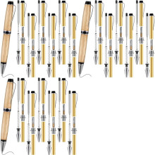 18 Pieces Wood Turning Pen Set with Refills Rotating Pen Kit for Wood Turning Bulk Lathe Turning Supplies for Pen Making