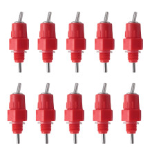 10pcs Water Nipples Stainless Steel Drinker Poultry Chicken Duck Screw