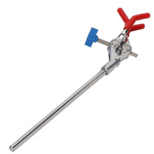 2X Lab Clamp 28cm 3 Prong Finger Style Rubber-Coated  Laboratory Clamp Multifunctional Condenser Extension Clamp