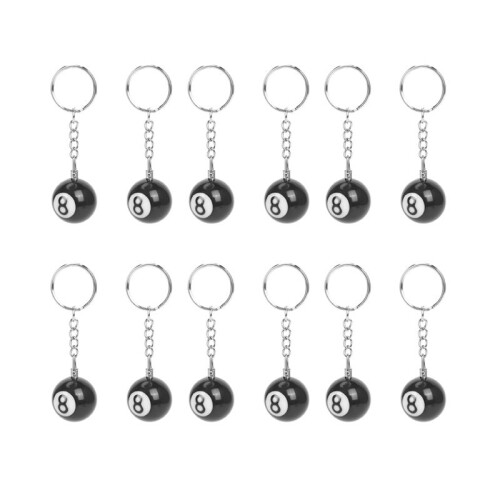 12X Billiard  Key Chain Key Ring Happy No. 8