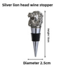(Lion Silver)Bouchon de bouteille animal joint noir liège pour conservation du vin et usage domestique