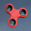 (Red)Fidget Spinner Toys Plastic Alloy Material Solid Color Rotate Decompression 1