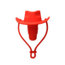(Red Denim Hat)Silicone Cowboy Hat Wine Seal With Patented Design For Gift And Home Accessories Bar