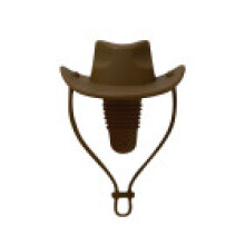 (Coffee Denim Hat)Silicone Cowboy Hat Wine Seal With Patented Design For Gift And Home Accessories Bar