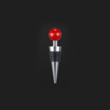 (Red Wood )Bouchon de bouteille de vin minimaliste moderne avec boule de cristal design pour collectionneurs bar maison