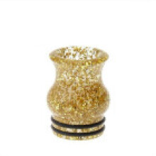 (Yellow)Goutte à goutte en verre à haute teneur en borosilicaté avec design coloré pour cadeau de collection