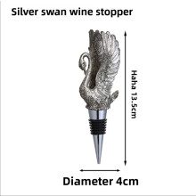 (Swan Silver)Animal Bottle Stopper Black Seals Cork For Wine Preservation And Use Home