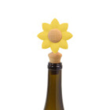 (Yellow Sunflower)Silicone Cowboy Hat Wine Seal With Patented Design For Gift And Home Accessories Bar