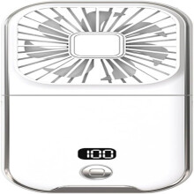 5 Speed Quiet Handheld Fan, Digital Display USB C Rechargeable Small Cooling Fan