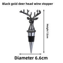 (Deer Gun Black)Animal Bottle Stopper Black Seals Cork For Wine Preservation And Use Home