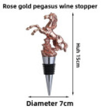 (Horse Rose Gold)Animal Bottle Stopper Black Seals Cork For Wine Preservation And Use Home