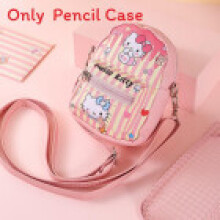 (PinkHelloKitty) Mini Lovely Cartoon Wallets Pu Material With Zipper For Girls And School Use