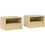 Wall Mounted Bedside Table Set, 2 Pieces, Natural Finish 1