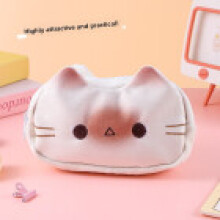 Style French Cat Pillow Pen Bag With Fluffy Fabric For Office School And Use