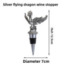 (Dragon Silver)Animal Bottle Stopper Black Seals Cork For Wine Preservation And Home Use