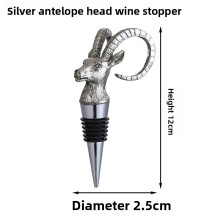 (Antelope Silver)Animal Bottle Stopper Black Seals Cork For Wine Preservation And Home Use