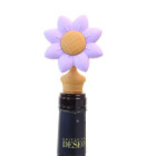 (Purple Sunflower)Silicone Cowboy Hat Wine Seal With Patented Design For Gift And Home Accessories Bar