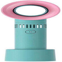 Portable Bladeless Hand Fan, USB Rechargeable Adjustable Mini Fan for Travel Office (Blue)