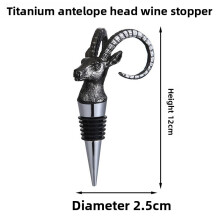 (Antelope Gun Black)Animal Bottle Stopper Black Seals Cork For Wine Preservation And Use Home