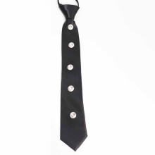 (Silver)Modern Rhinestone Accented Tie For Men And Women Suitable For Commute Daily