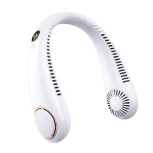 4000mAh Bladeless Neck Fan, 3 Speed Wearable Hands Free Personal Cooling Fan (White)