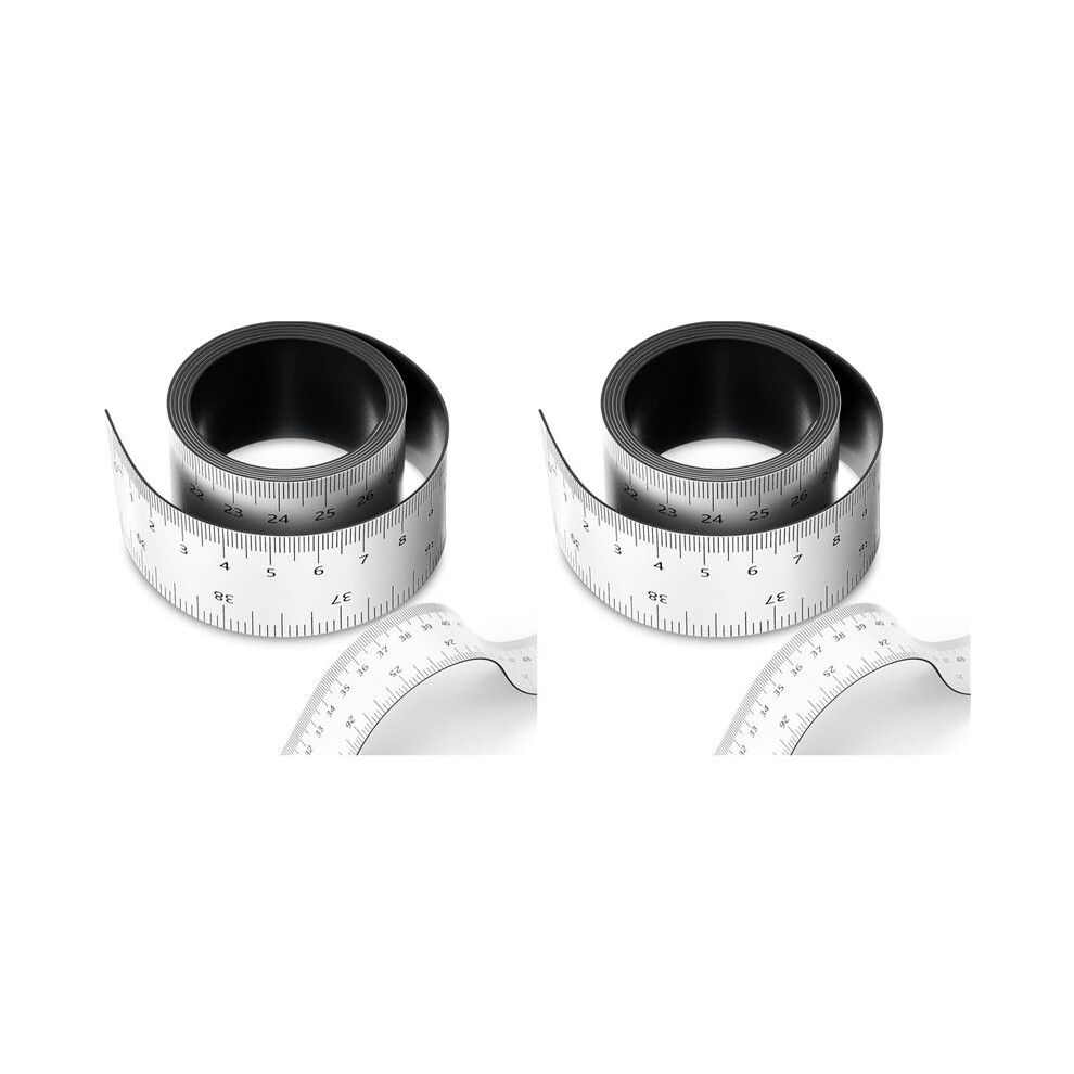 4 Pack 39.37 Inch Magnetic Measuring Tape Centimeters Magnetic Flexible Rulers Magnetic Tape Measure,Suitable For Lathes 6032814476690