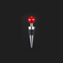 (Red Wood )Modern Minimalist Wine Bottle Stopper With Crystal Ball Design For Home Bar Collectors