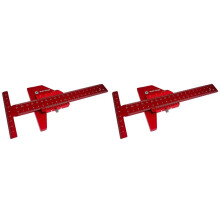 2X Woodworking Scribe Metric Inch Aluminum Alloy T Ruler Scribing Marking Gauge Measuring Tool Woodworking Tool-A