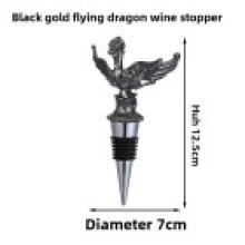 (Dragon Gun Black)Bouchon de bouteille animal joint noir liège pour conservation du vin et usage domestique