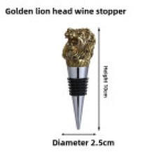 (Lion Gold)Bouchon de bouteille animal joint noir liège pour conservation du vin et usage domestique