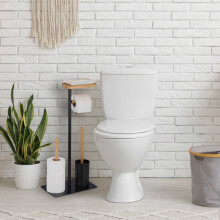 Toiletstoel van bamboe en ijzer