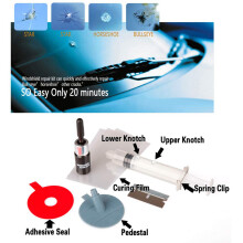 2X Windshield Repair Kit Cracked Glass Repair Kit to Fix Auto Glass Windshield Crack Chip Scratch