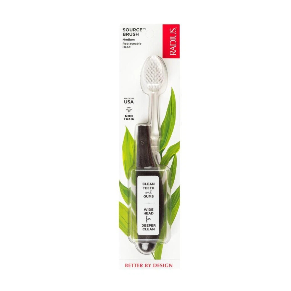 Radius Source Toothbrush with Medium Replaceable Head- Assorted Colours