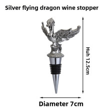(Dragon Silver)Rolha de garrafa animal selos pretos cortiça para preservação de vinho e uso doméstico