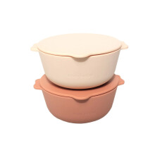 2 Pack Silicone Bowls with Lids, for Babies and Toddlers, BPA Free, Dishwasher,